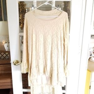 Nuggles Cream Lace 2-piece outfit